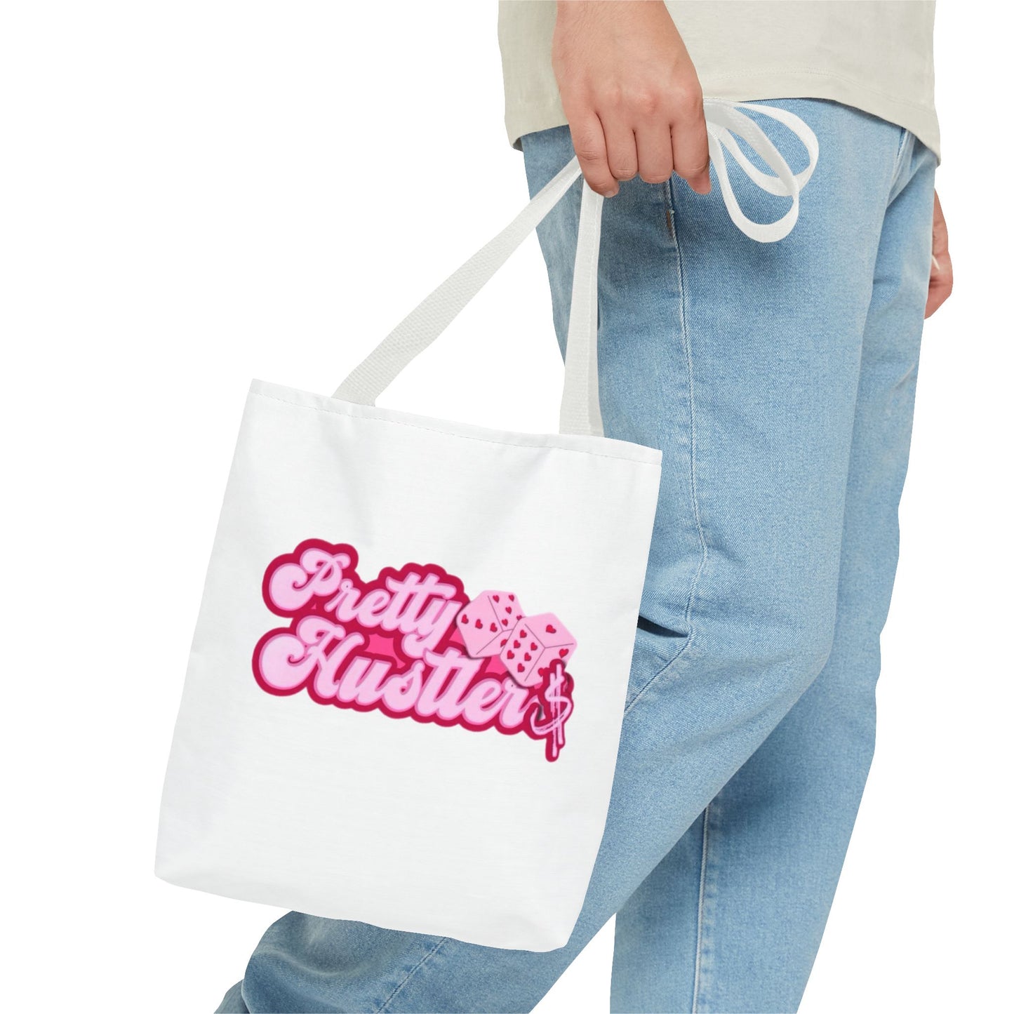 Trendy Tote Bag - 'Pretty Hustler' Graphic Design