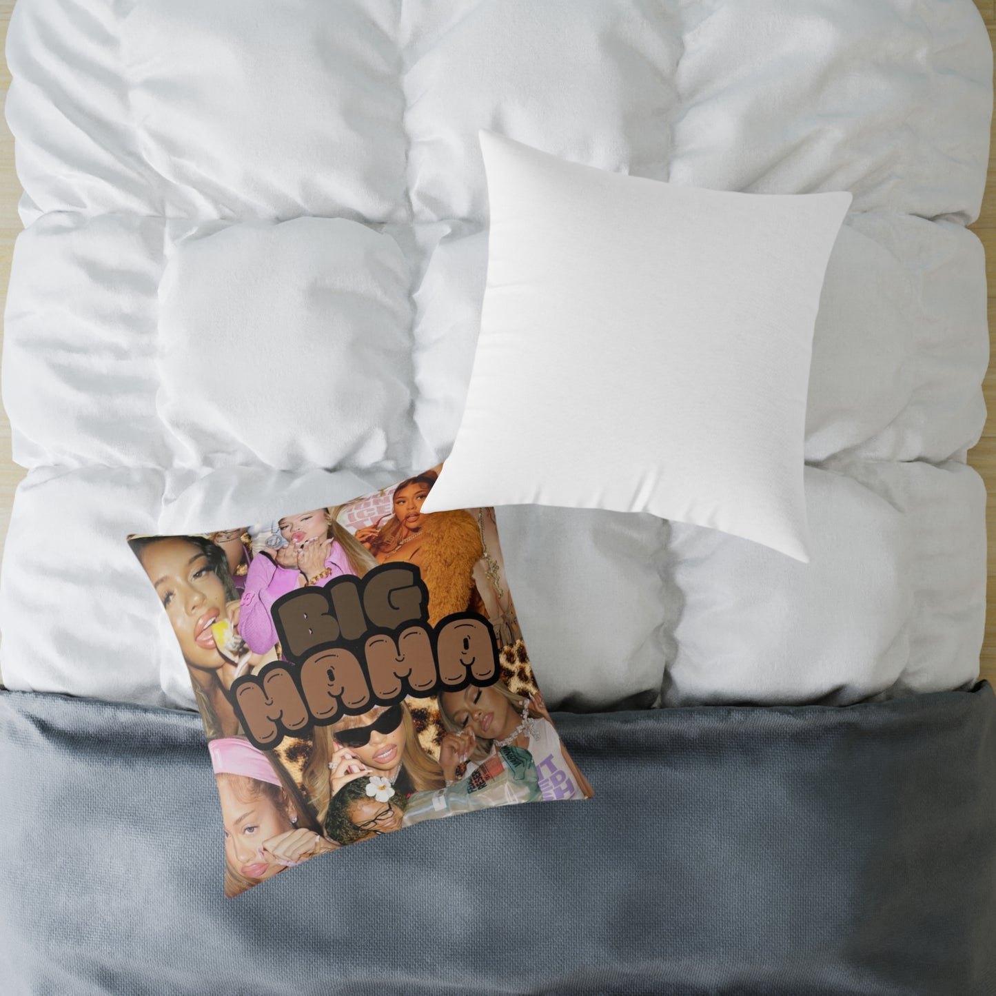 Big Hana Square Decorative Pillow - Trendy Poly Canvas Pillow for Home Decor