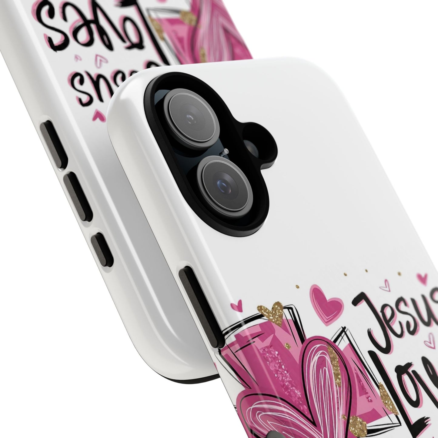 Jesus Loves Phone Case, Cute Cell Phone Cover, Christian Gift, Faith-Based Accessory, Birthday Present, Inspirational Decor