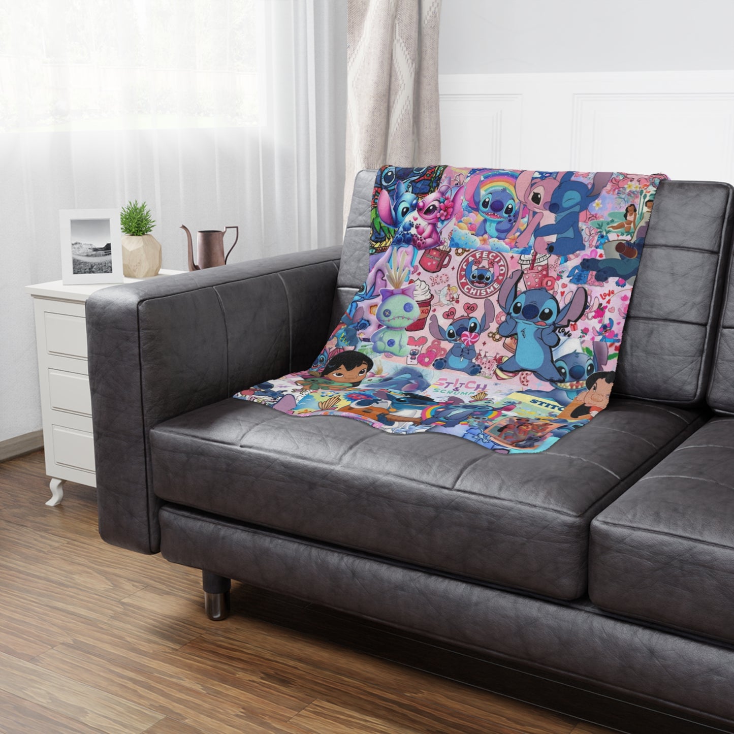 Cozy Stitch & Scrump Minky Blanket - Colorful Disney-Inspired Throw for Kids and Collectors
