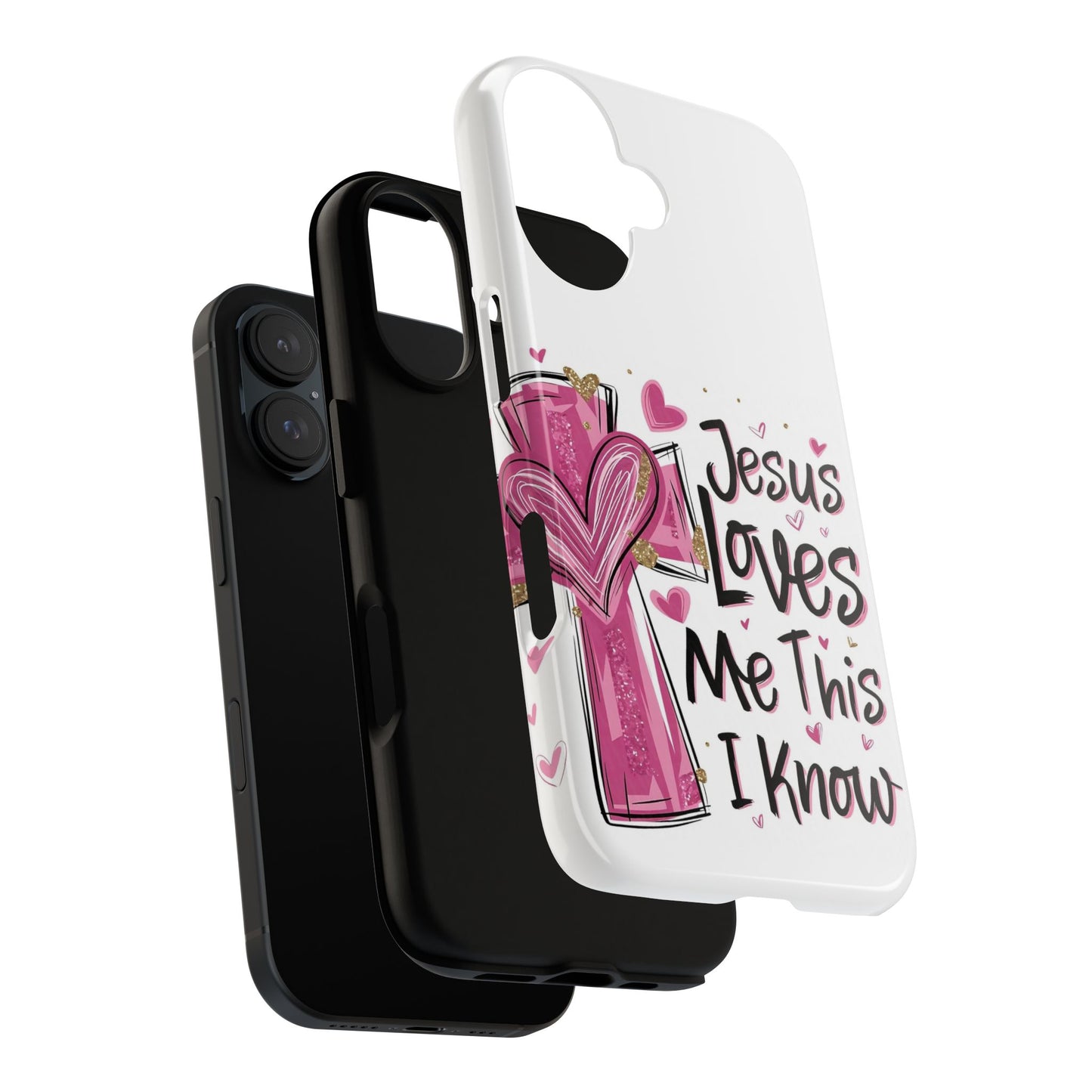 Jesus Loves Phone Case, Cute Cell Phone Cover, Christian Gift, Faith-Based Accessory, Birthday Present, Inspirational Decor