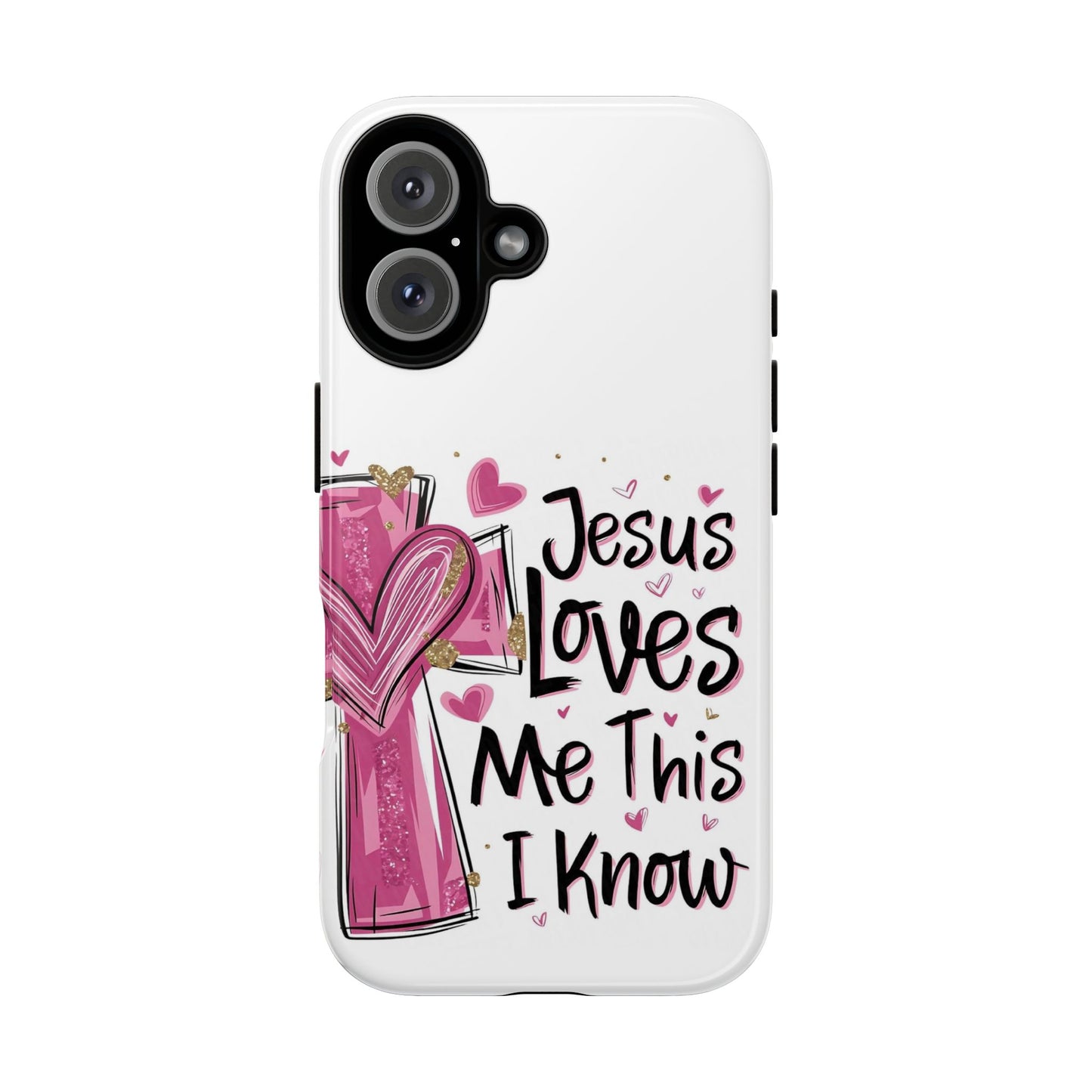 Jesus Loves Phone Case, Cute Cell Phone Cover, Christian Gift, Faith-Based Accessory, Birthday Present, Inspirational Decor