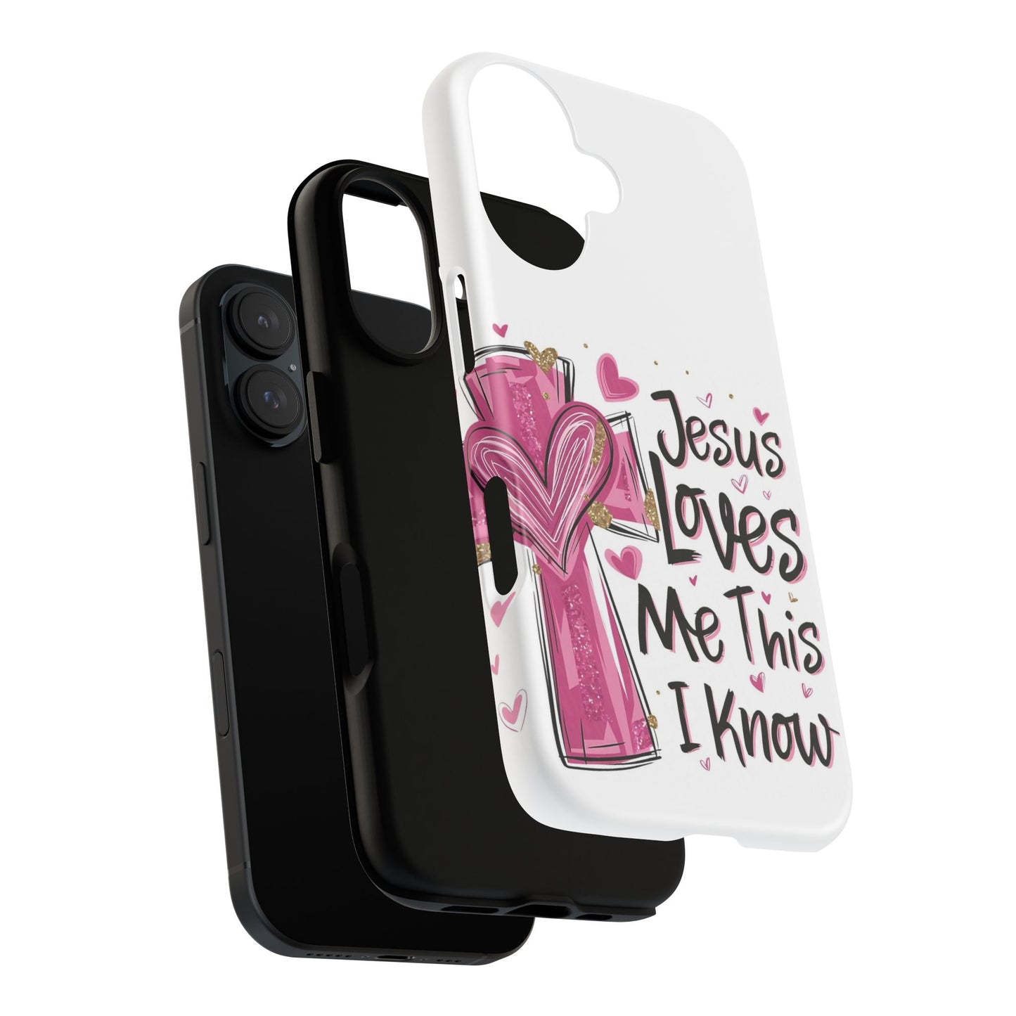 Jesus Loves Phone Case, Cute Cell Phone Cover, Christian Gift, Faith-Based Accessory, Birthday Present, Inspirational Decor
