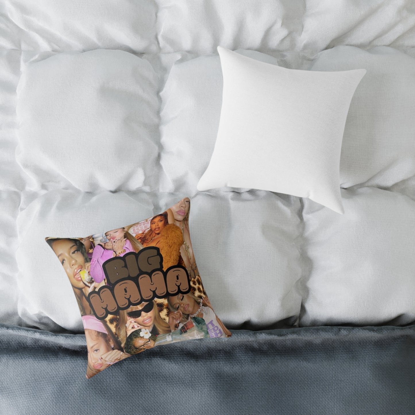 Big Hana Square Decorative Pillow - Trendy Poly Canvas Pillow for Home Decor