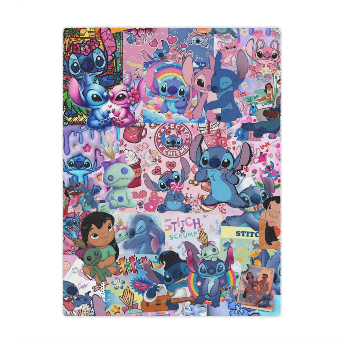 Cozy Stitch & Scrump Minky Blanket - Colorful Disney-Inspired Throw for Kids and Collectors