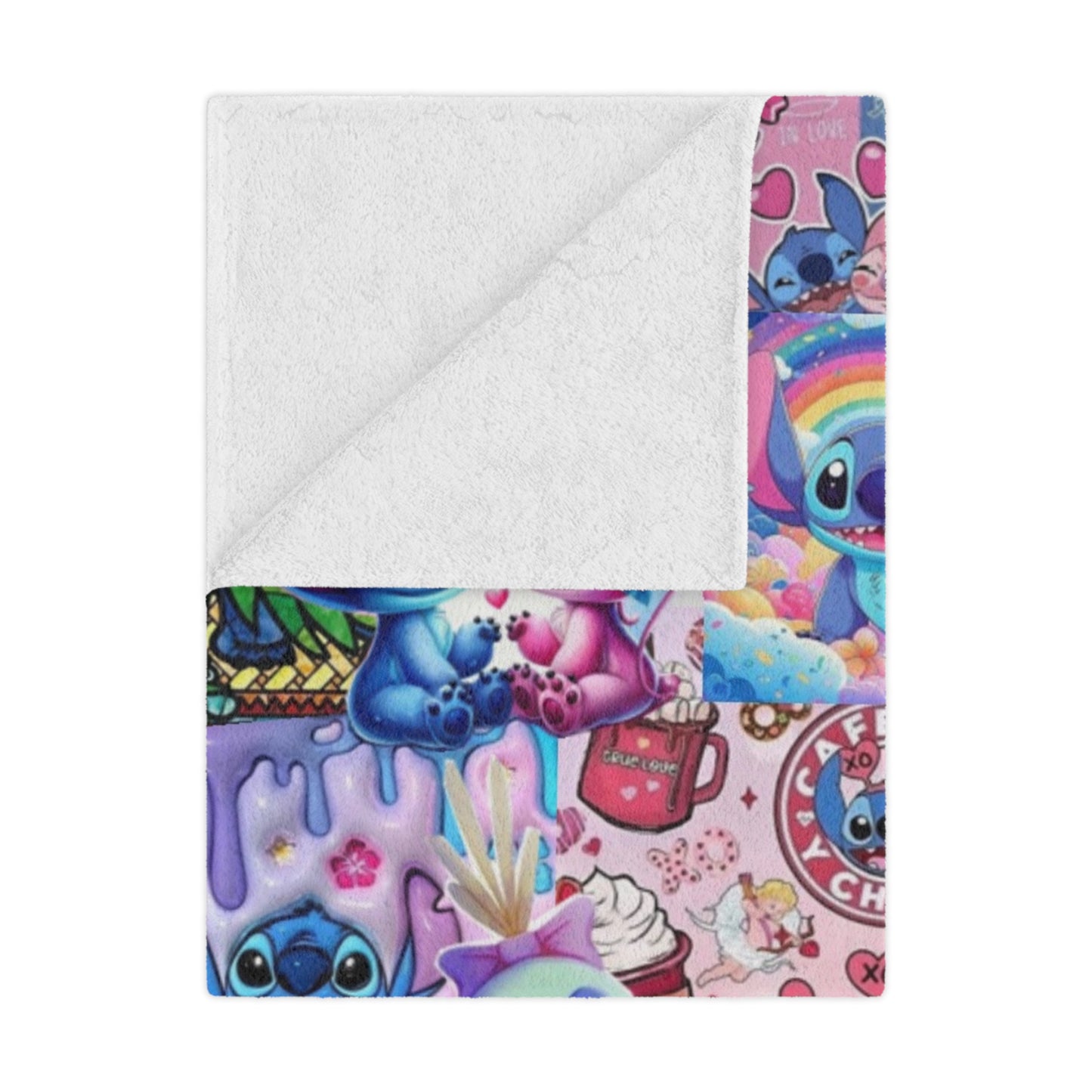 Cozy Stitch & Scrump Minky Blanket - Colorful Disney-Inspired Throw for Kids and Collectors