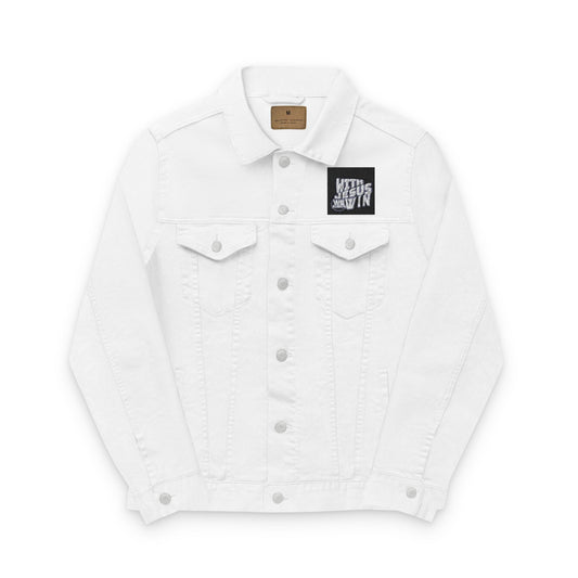 Unisex Embroidered Denim Jacket - Stylish White Outerwear for Casual Looks
