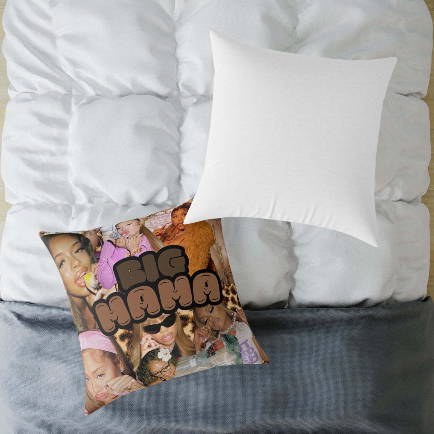 Big Hana Square Decorative Pillow - Trendy Poly Canvas Pillow for Home Decor