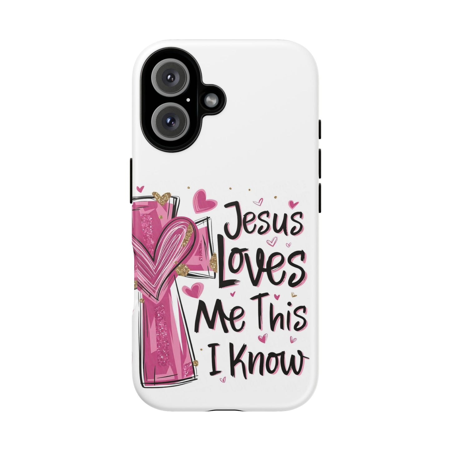 Jesus Loves Phone Case, Cute Cell Phone Cover, Christian Gift, Faith-Based Accessory, Birthday Present, Inspirational Decor