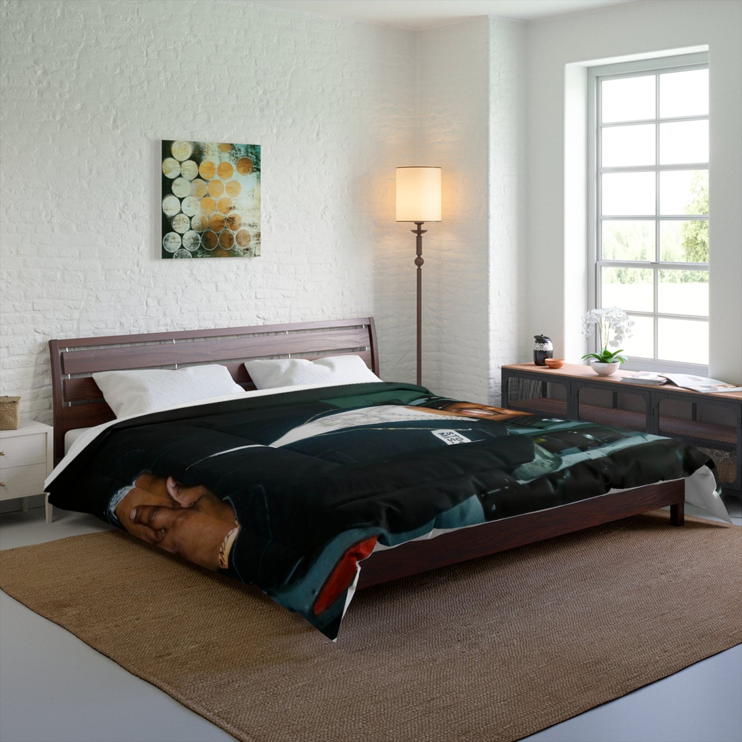 Cozy Custom Comforter Featuring Duke Dennis  – Perfect for streamer Lovers and Home Decor
