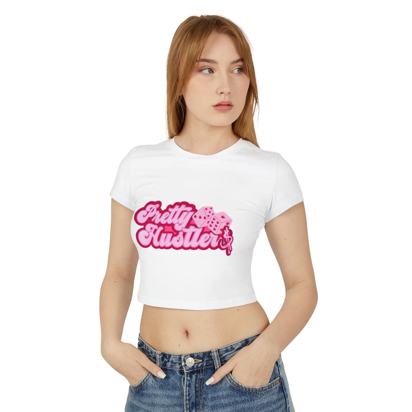 Pretty Hustler Women's Baby Tee - Fun & Trendy Cropped T-Shirt