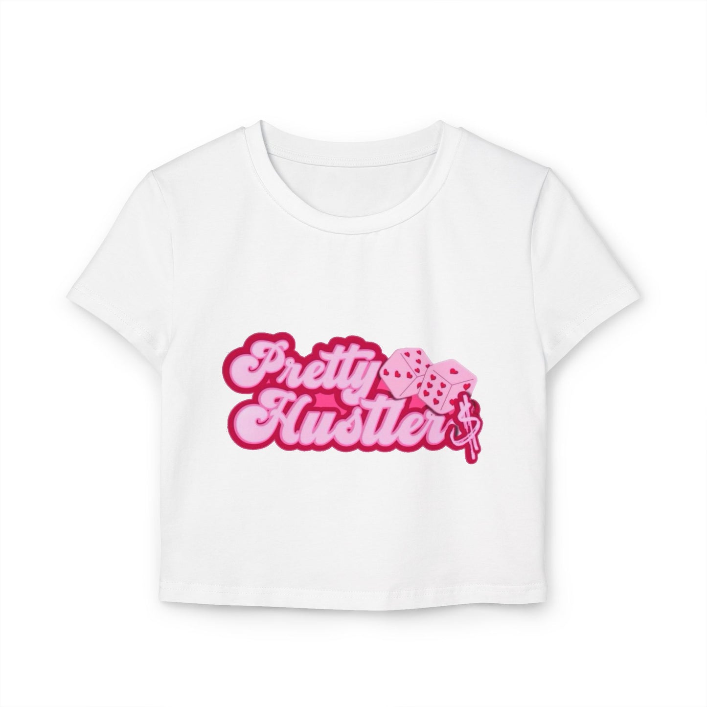 Pretty Hustler Women's Baby Tee - Fun & Trendy Cropped T-Shirt
