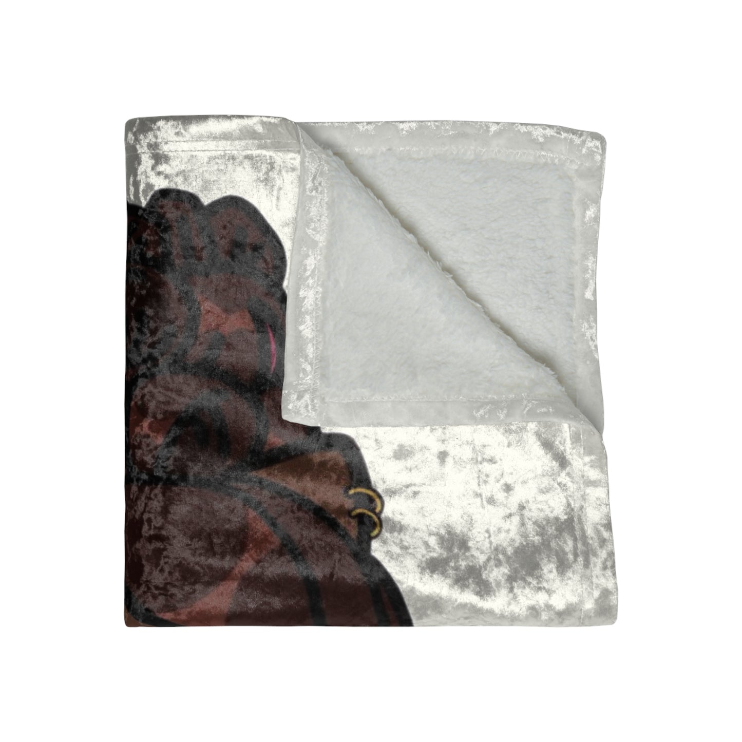 Cozy Crushed Velvet Blanket with Adorable Character Design