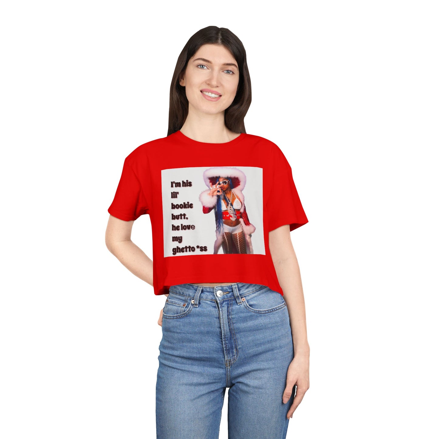 Women Crop Tee - I’m His Lil Bookie Butt