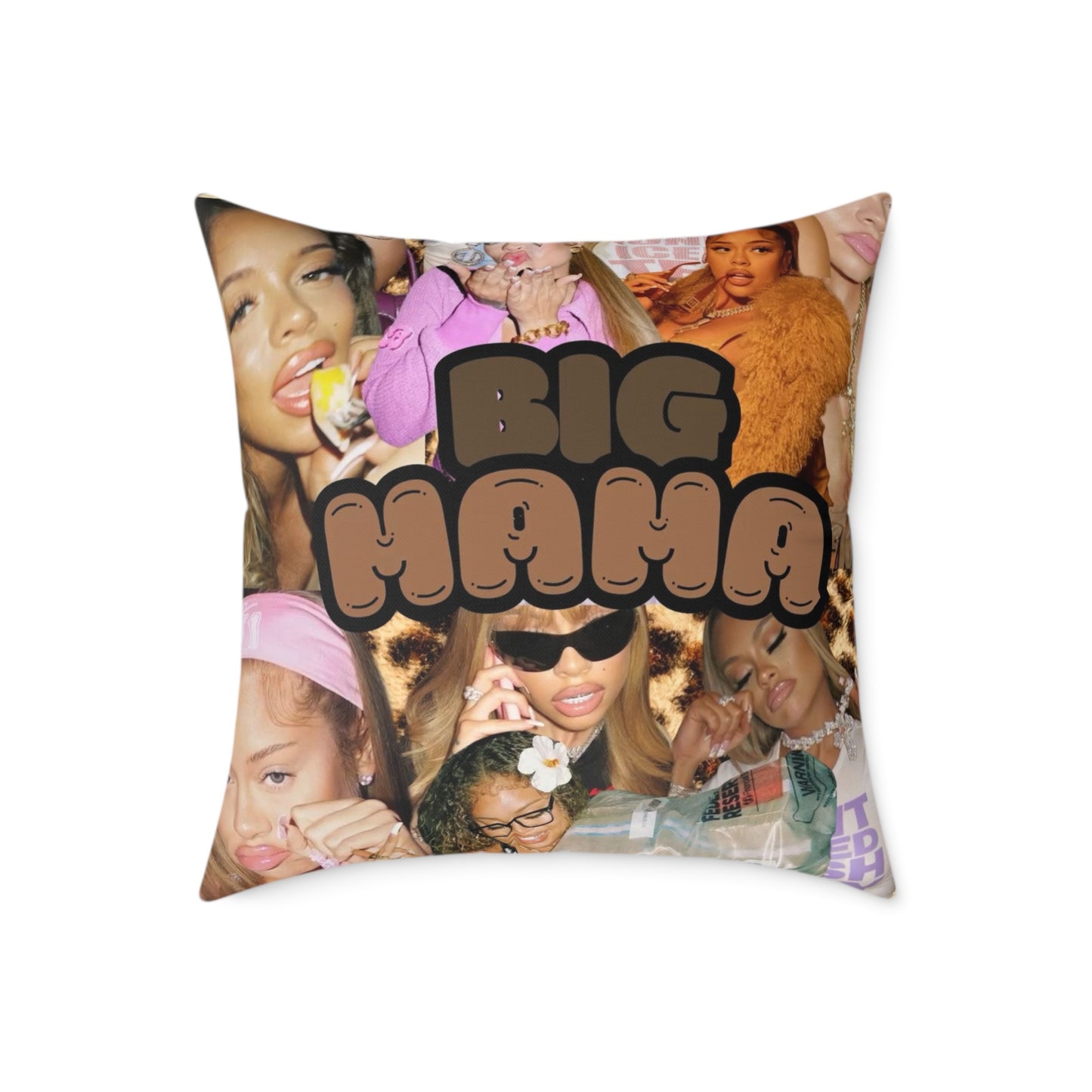 Big Hana Square Decorative Pillow - Trendy Poly Canvas Pillow for Home Decor