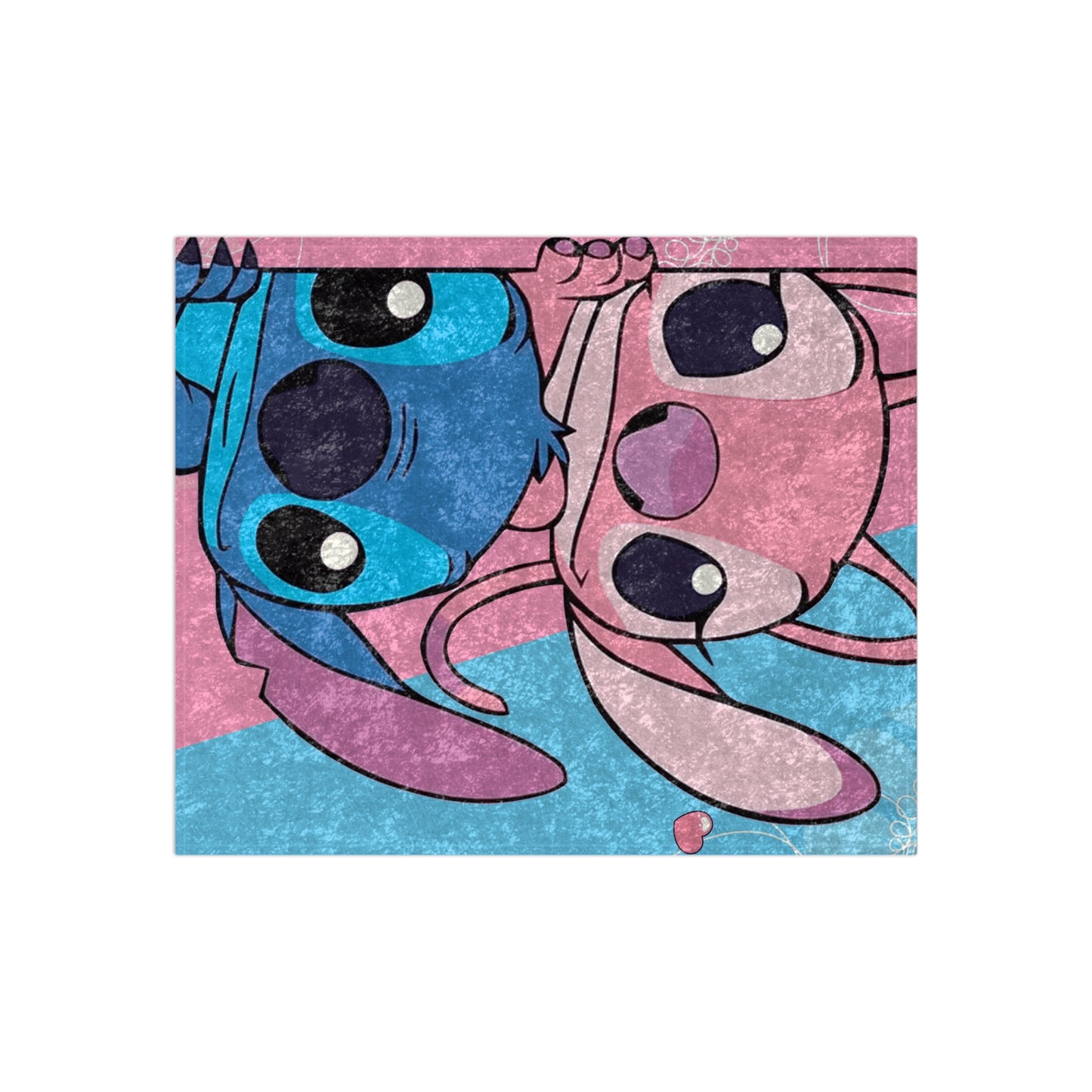 Cozy Crushed Velvet Blanket with Cute Cartoon Characters