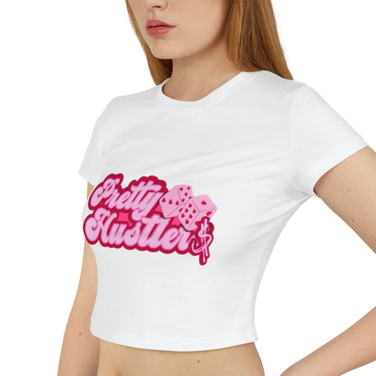 Pretty Hustler Women's Baby Tee - Fun & Trendy Cropped T-Shirt