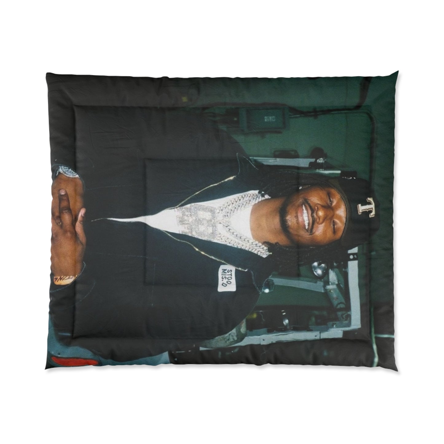 Cozy Custom Comforter Featuring Duke Dennis  – Perfect for streamer Lovers and Home Decor