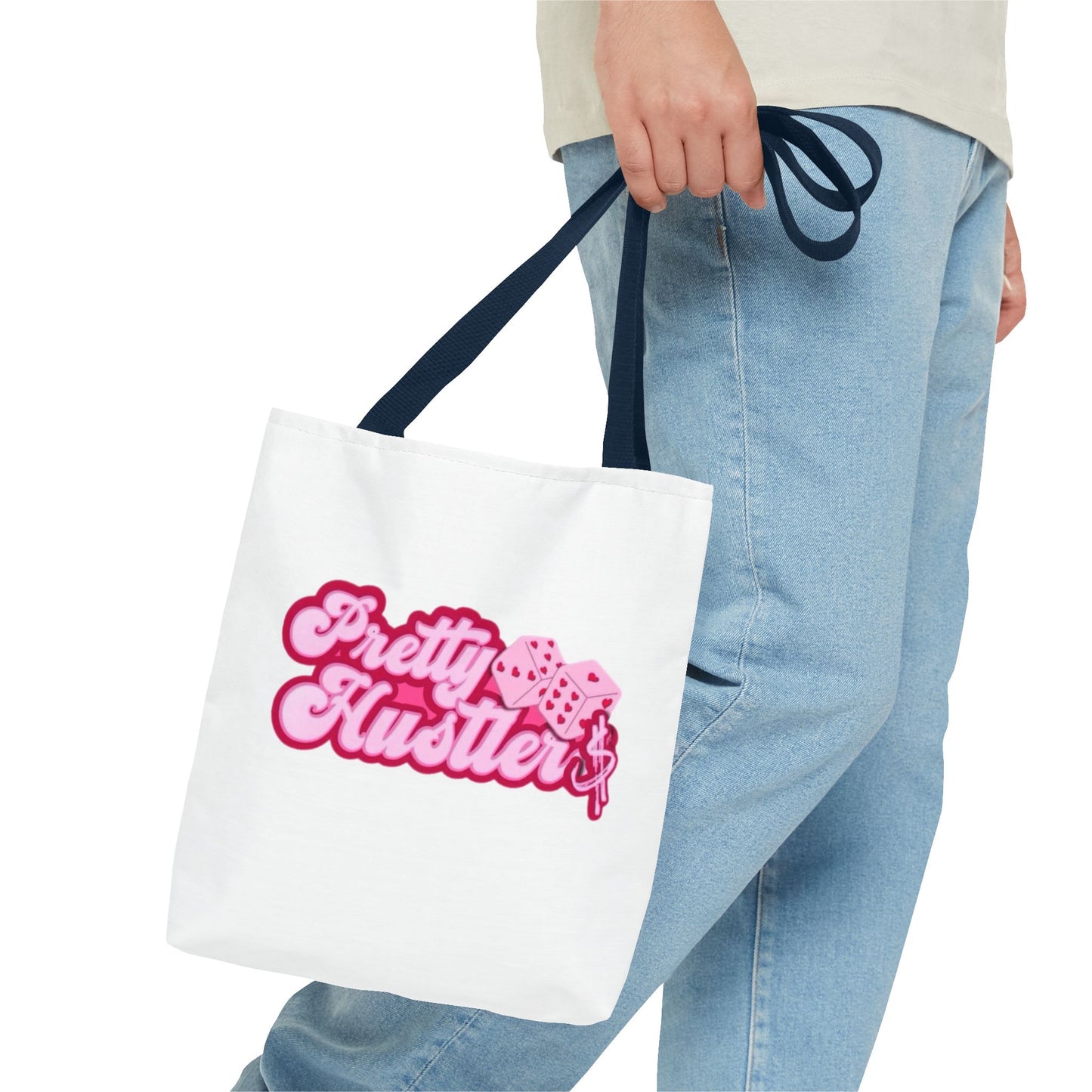 Trendy Tote Bag - 'Pretty Hustler' Graphic Design
