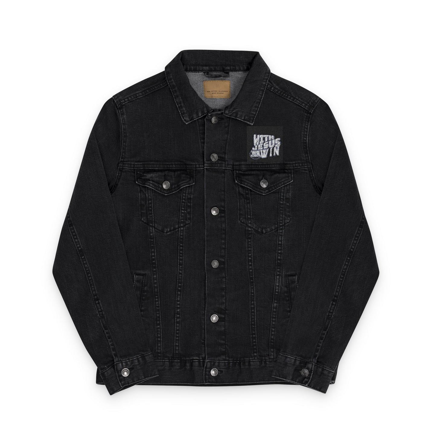 Unisex Embroidered Denim Jacket - Stylish White Outerwear for Casual Looks