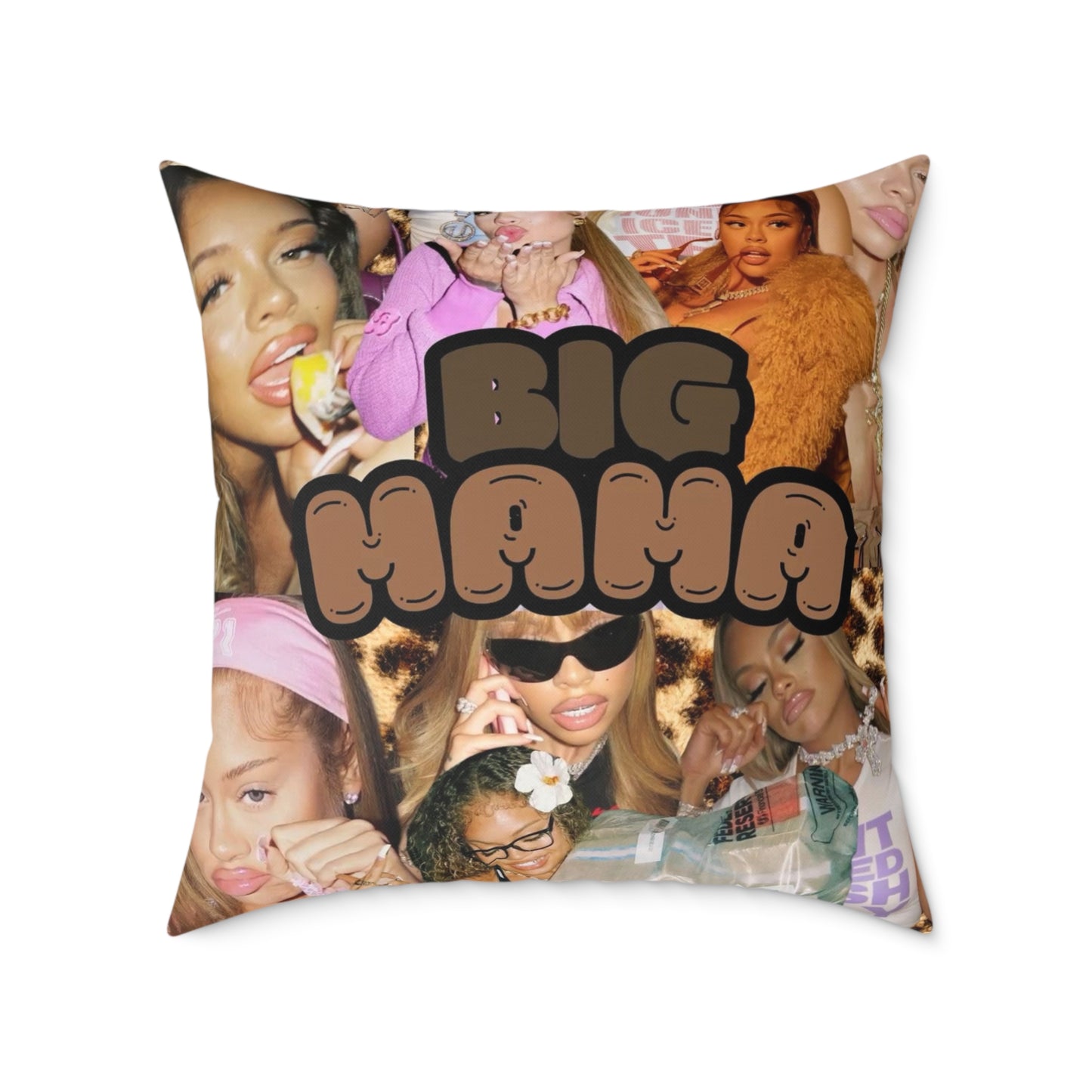 Big Hana Square Decorative Pillow - Trendy Poly Canvas Pillow for Home Decor