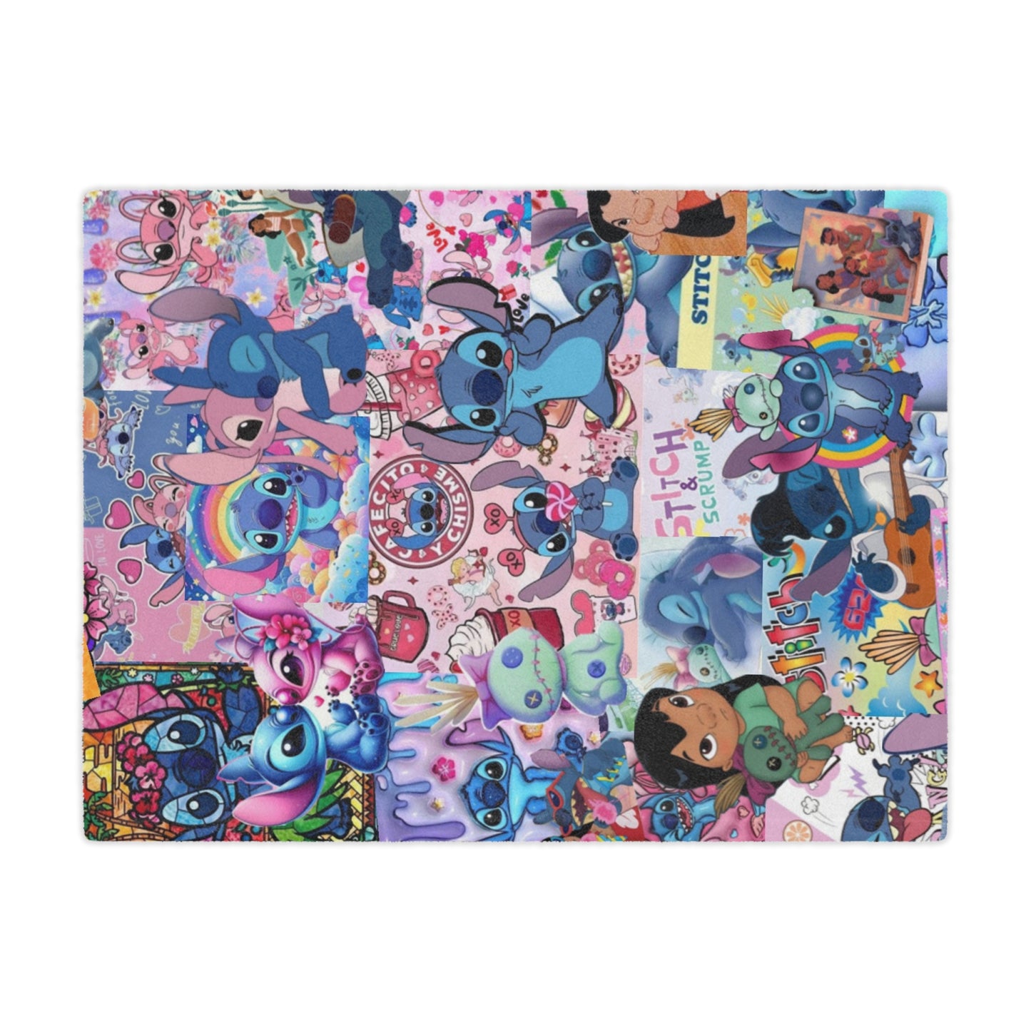 Cozy Stitch & Scrump Minky Blanket - Colorful Disney-Inspired Throw for Kids and Collectors