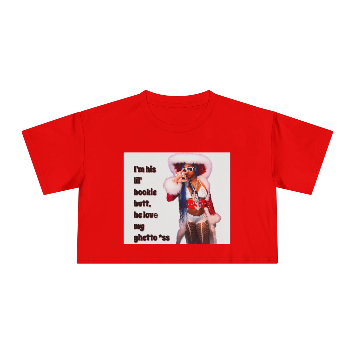 Women Crop Tee - I’m His Lil Bookie Butt